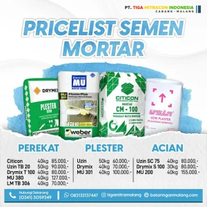 Kataloh Harga Semen Mortar